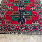 Old Afghan Herati Baluch Rug c. 1980