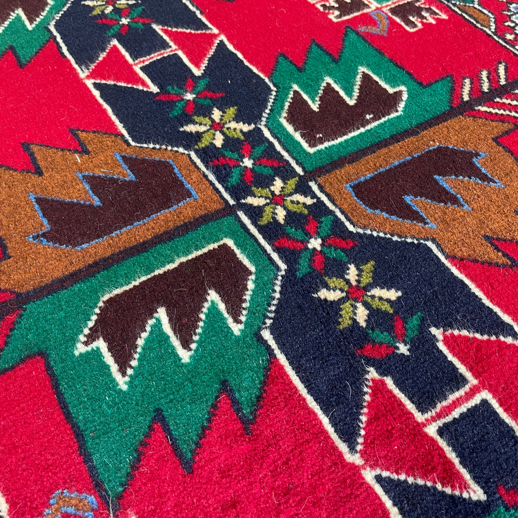 Old Afghan Herati Baluch Rug c. 1980
