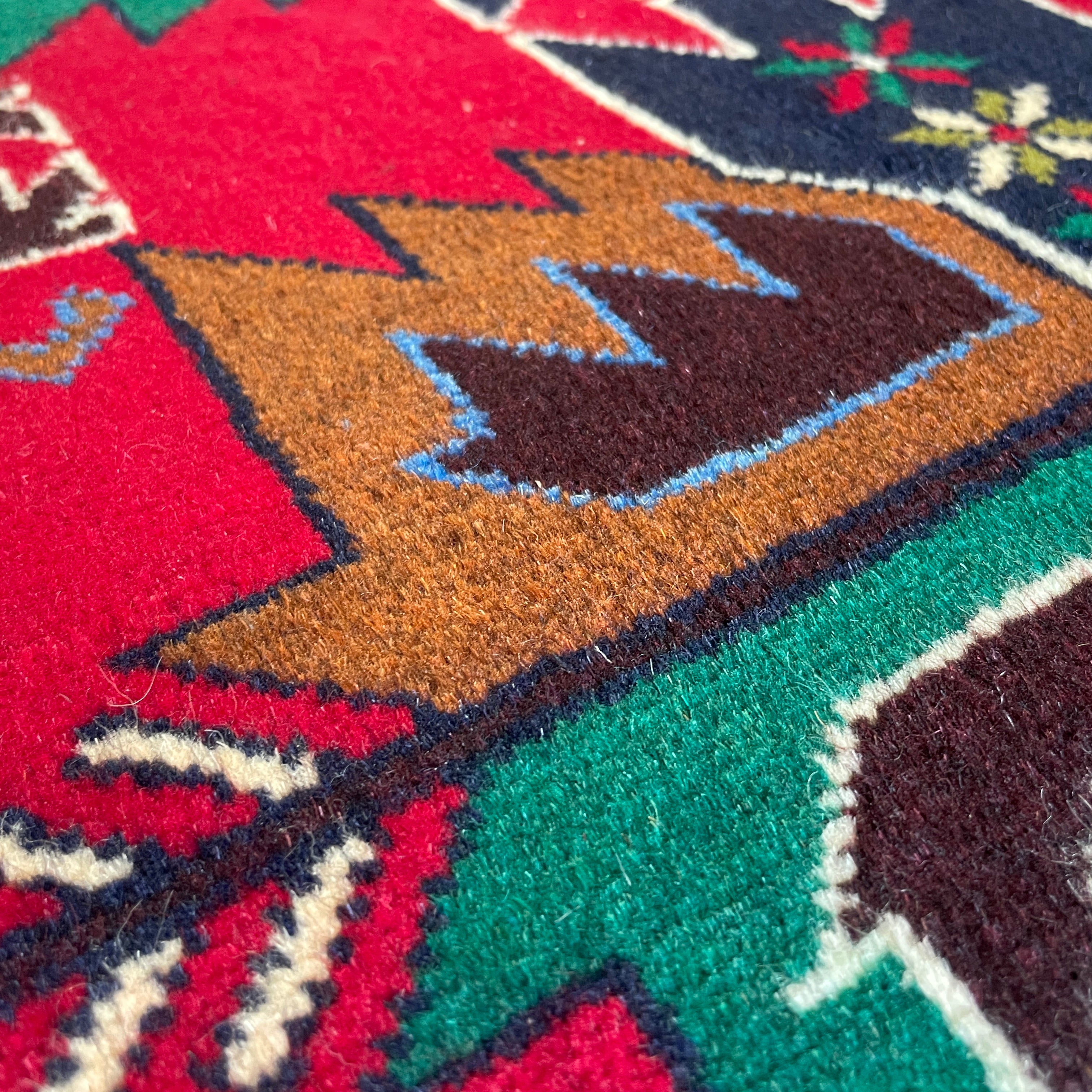 Old Afghan Herati Baluch Rug c. 1980