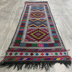 168 x 57 cm | Afghan Soumak Kilim Runner - Khorasan Rugs