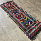 168 x 57 cm | Afghan Soumak Kilim Runner - Khorasan Rugs