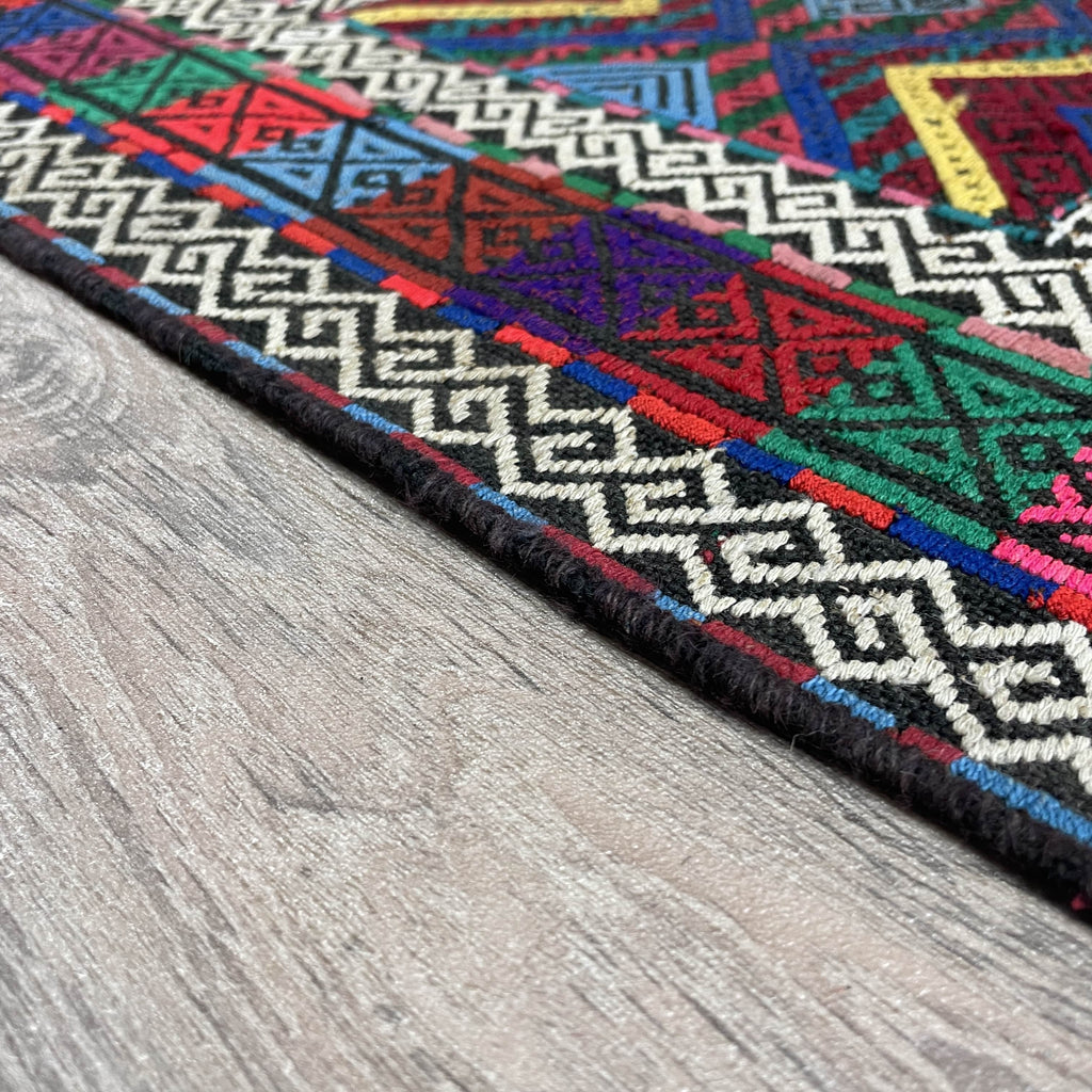168 x 57 cm | Afghan Soumak Kilim Runner - Khorasan Rugs