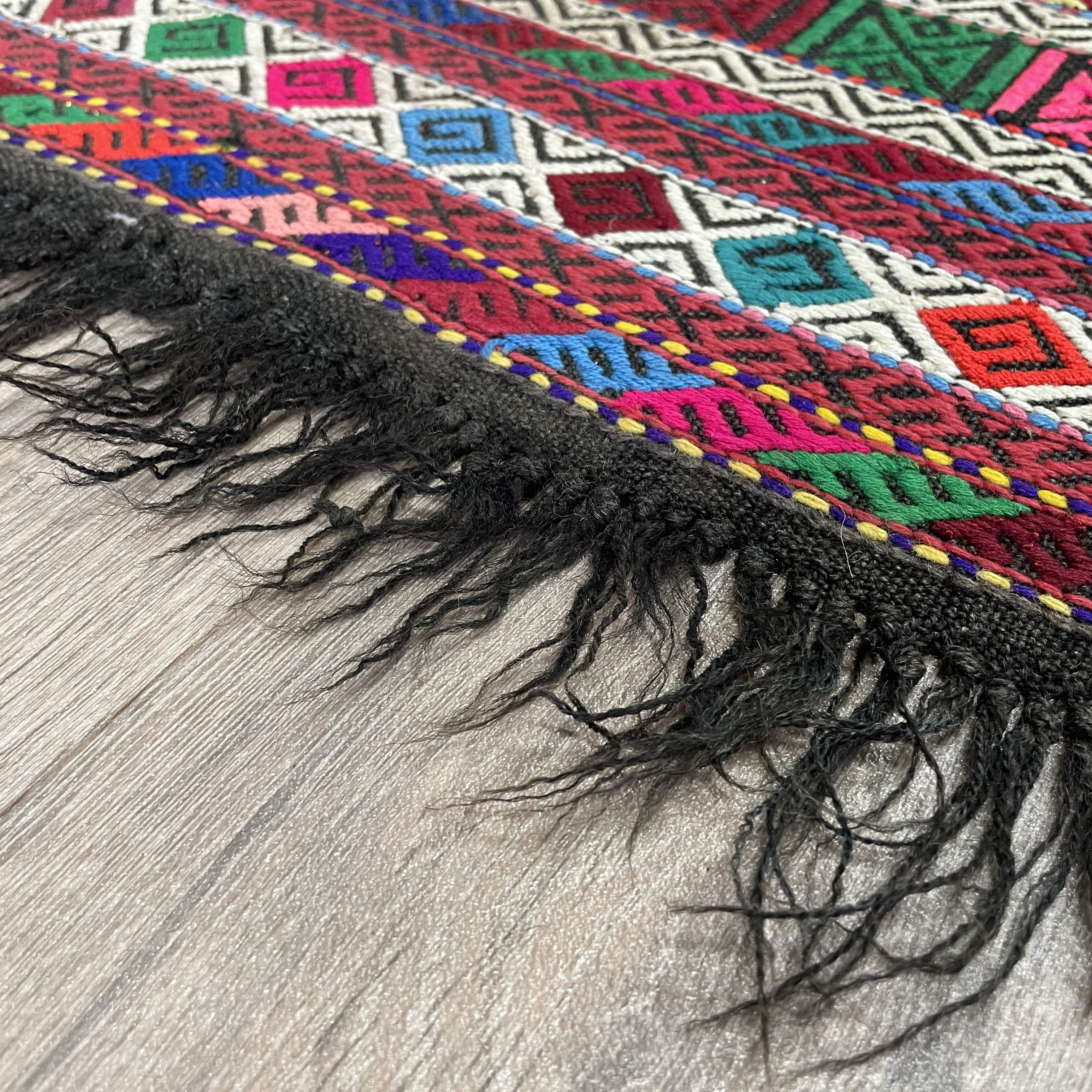 168 x 57 cm | Afghan Soumak Kilim Runner - Khorasan Rugs