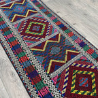 168 x 57 cm | Afghan Soumak Kilim Runner - Khorasan Rugs