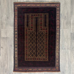 Old Fine Afghan Baluch Rug c. 1970