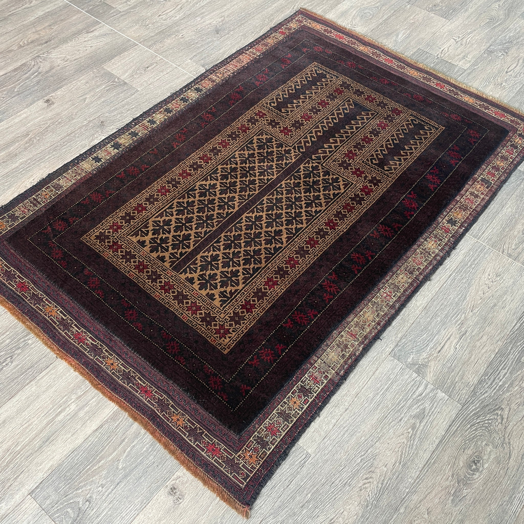 Old Fine Afghan Baluch Rug c. 1970