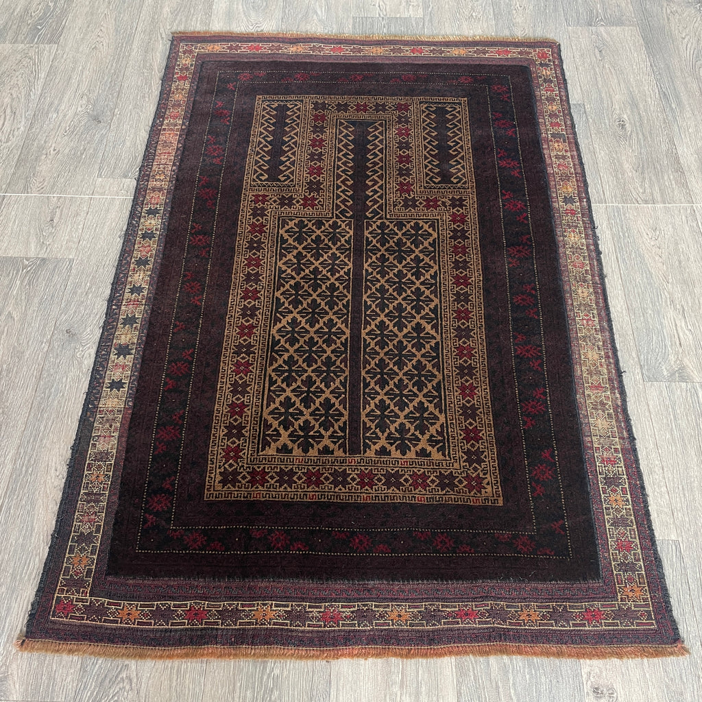 Old Fine Afghan Baluch Rug c. 1970