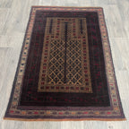 Old Fine Afghan Baluch Rug c. 1970
