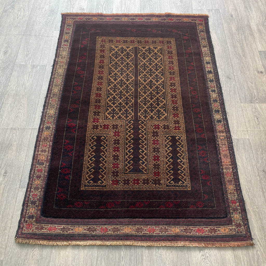 Old Fine Afghan Baluch Rug c. 1970