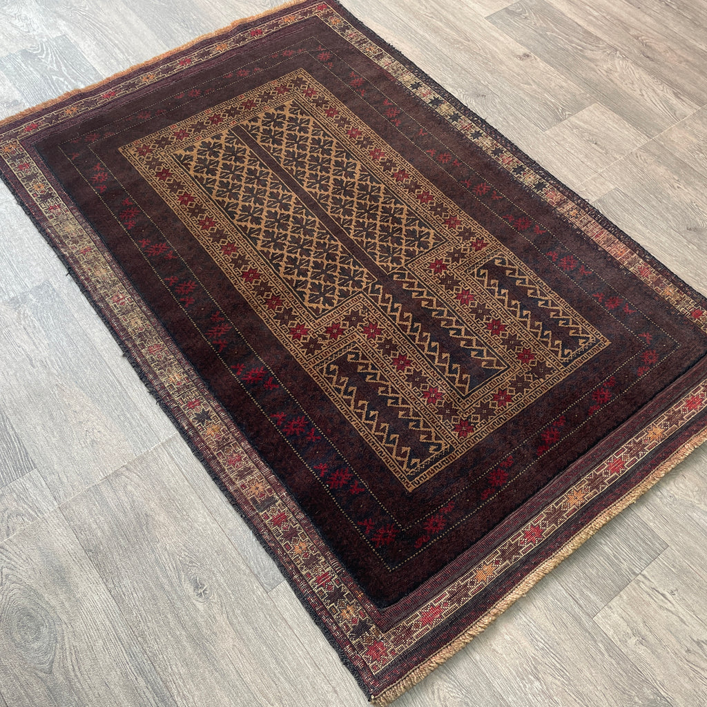 Old Fine Afghan Baluch Rug c. 1970