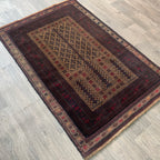 Old Fine Afghan Baluch Rug c. 1970
