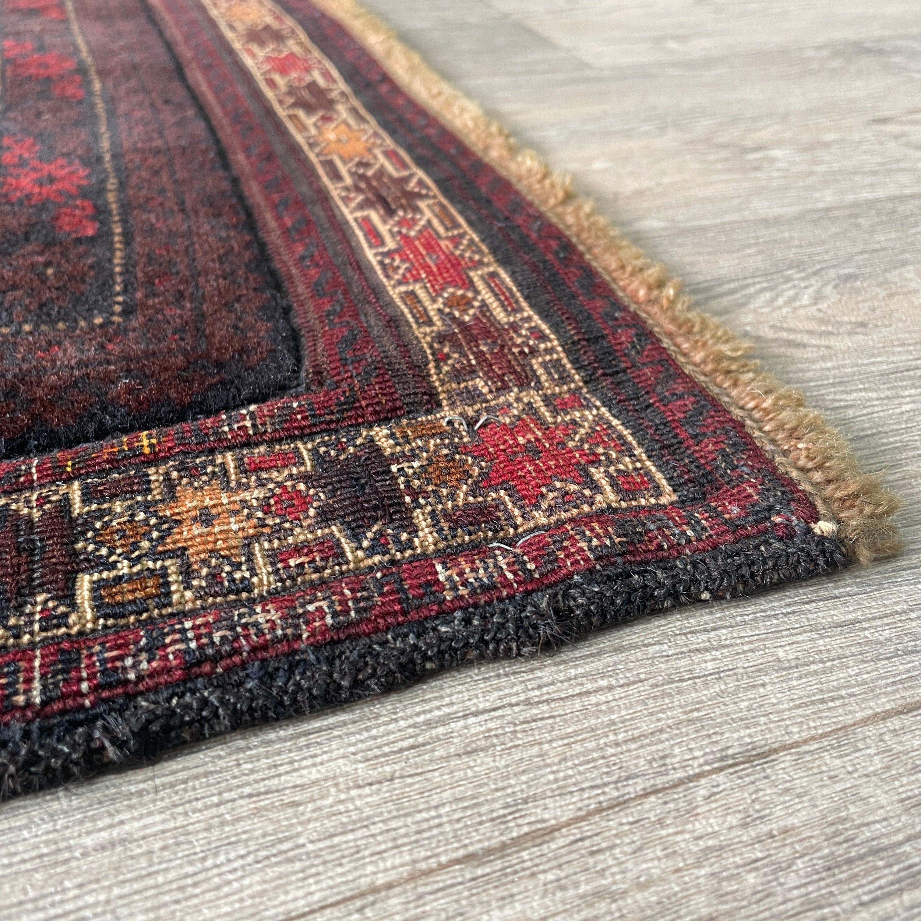 Old Fine Afghan Baluch Rug c. 1970