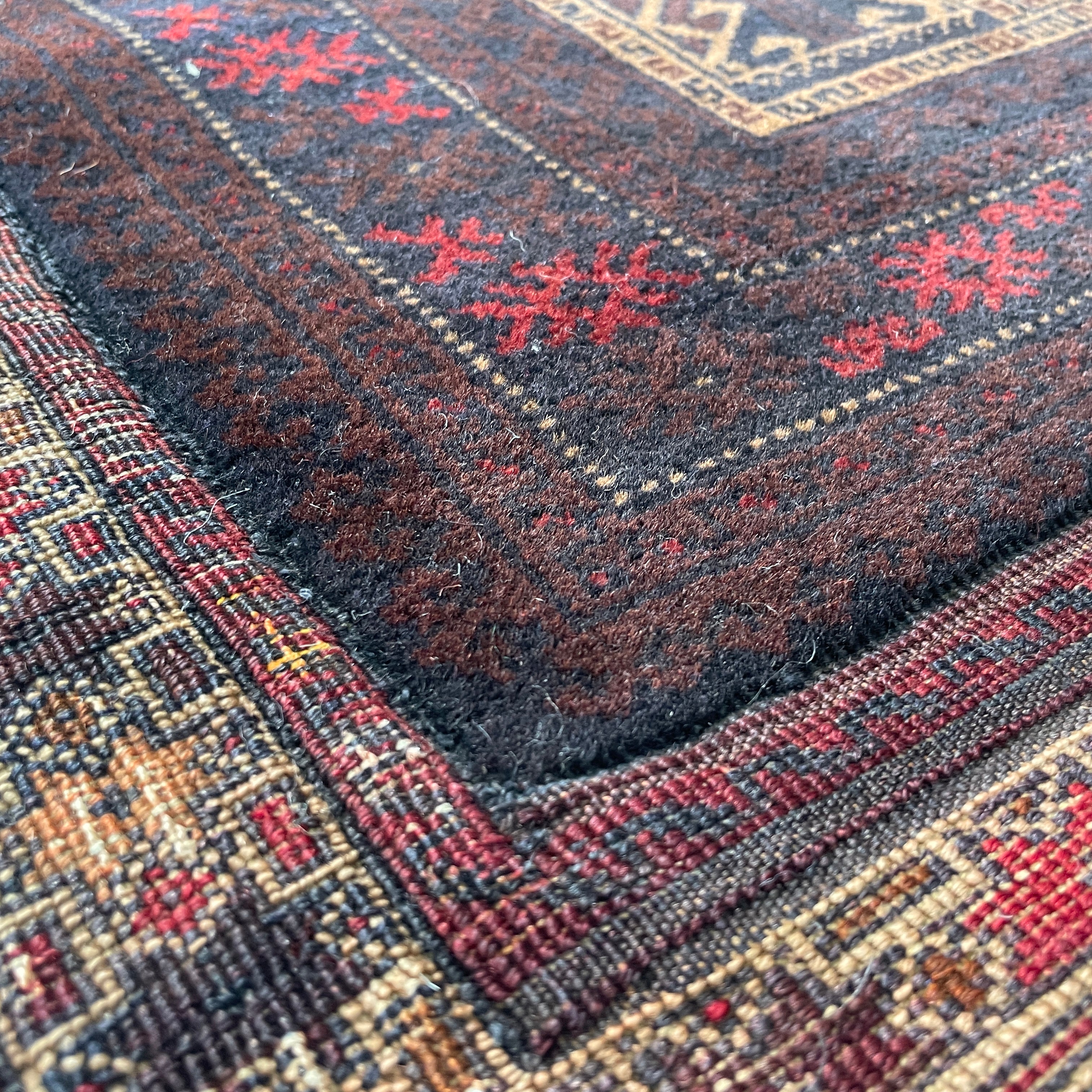 Old Fine Afghan Baluch Rug c. 1970
