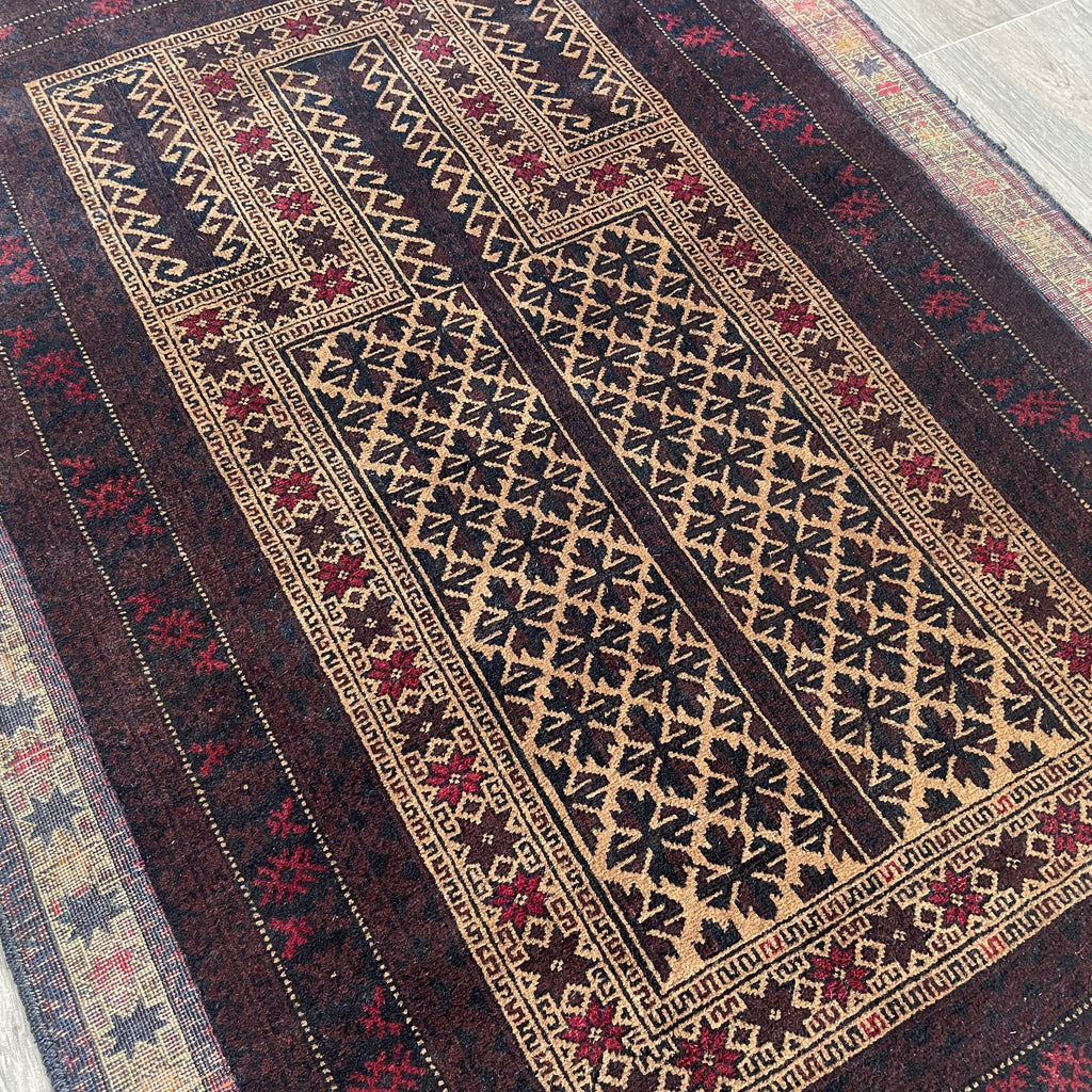 Old Fine Afghan Baluch Rug c. 1970