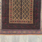 Old Fine Afghan Baluch Rug c. 1970