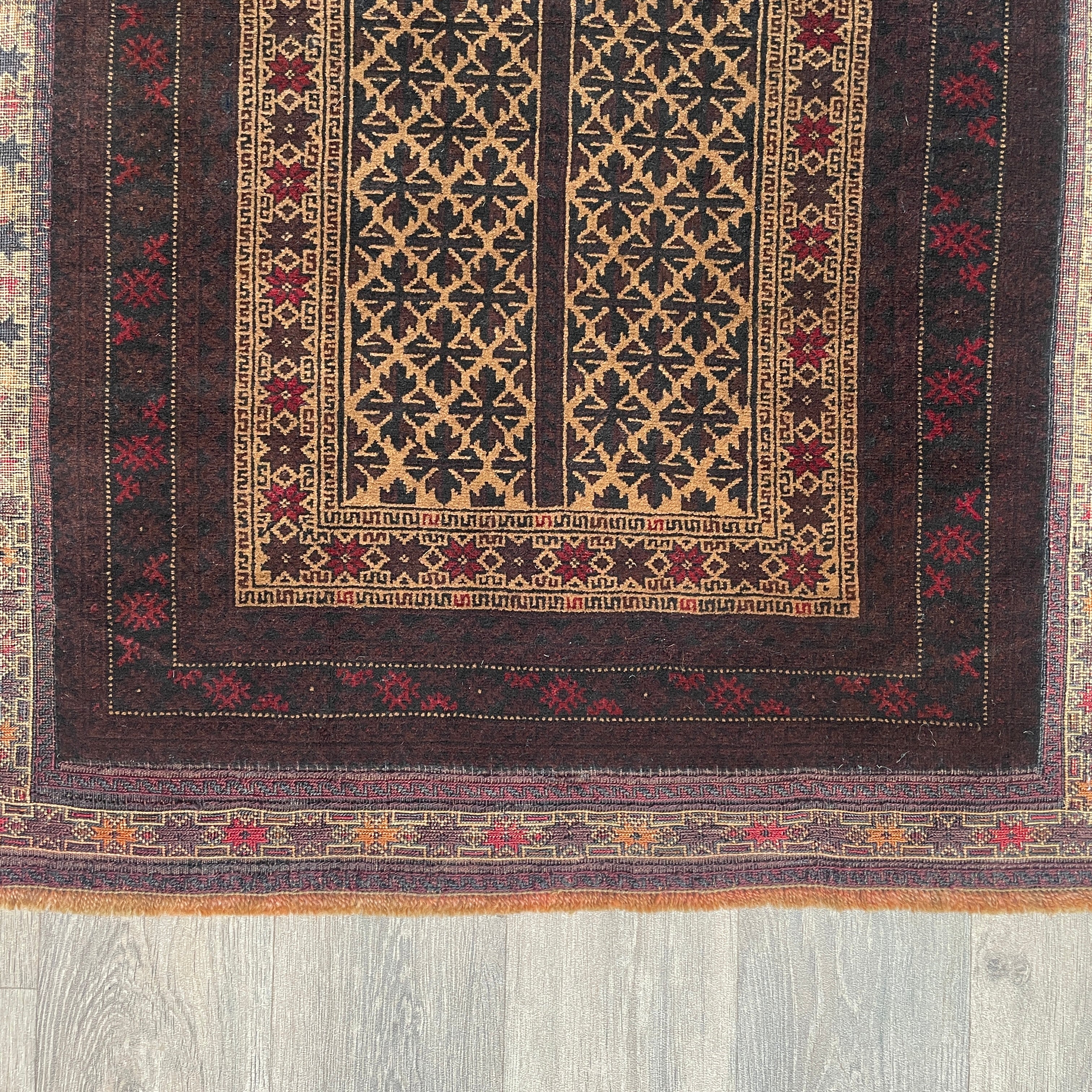 Old Fine Afghan Baluch Rug c. 1970