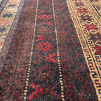 Old Fine Afghan Baluch Rug c. 1970