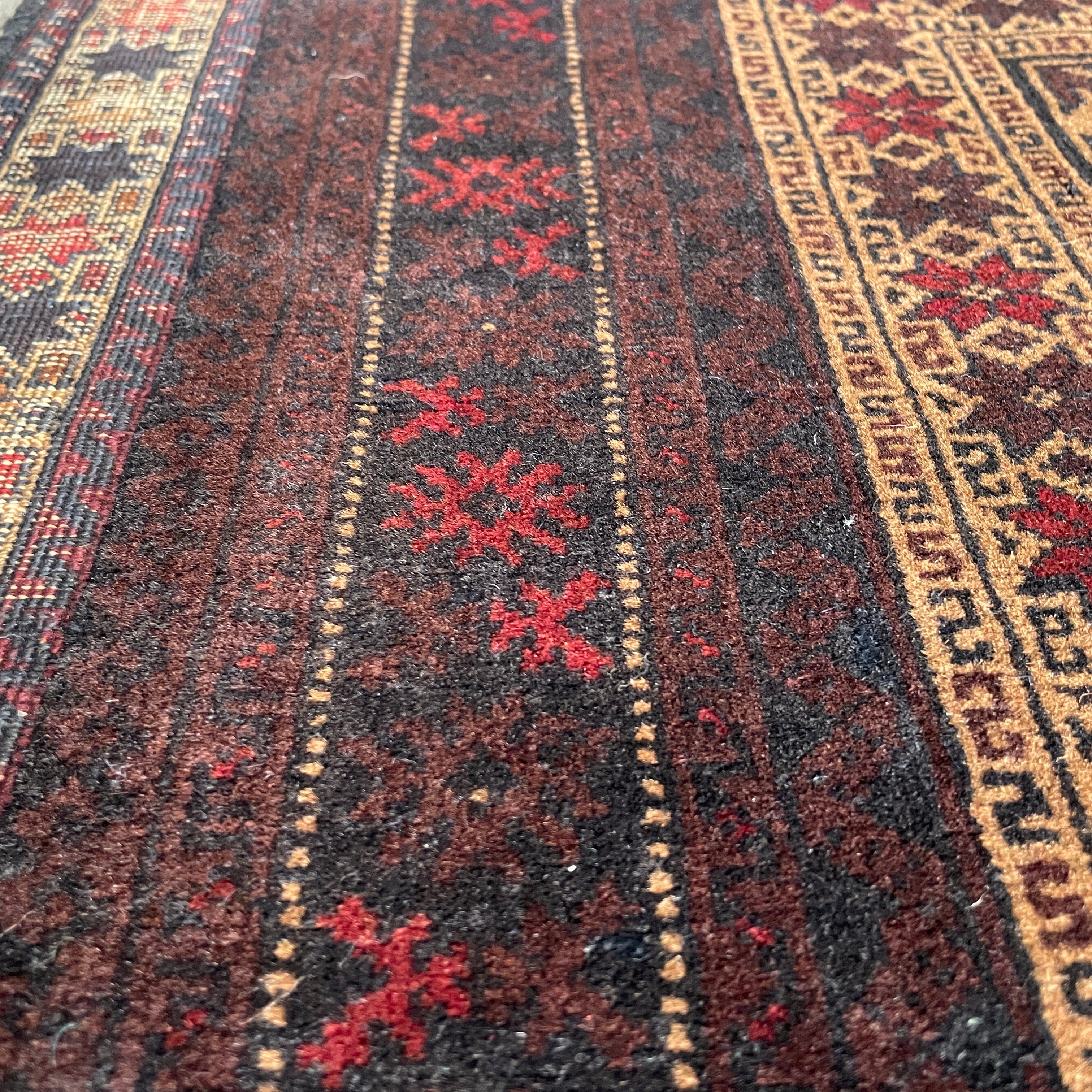 Old Fine Afghan Baluch Rug c. 1970