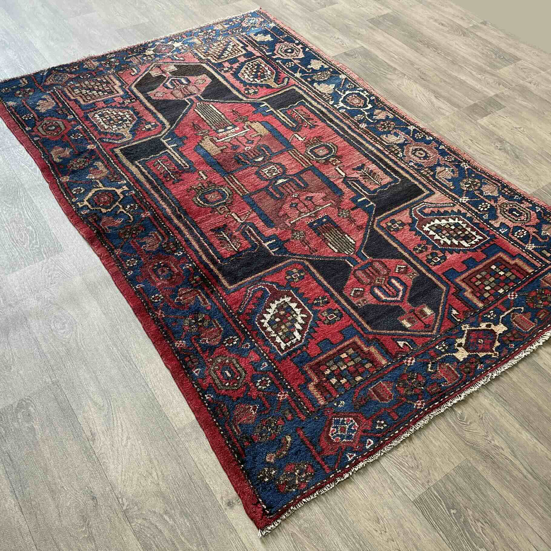 Old Persian Hamadan Rug c. 1970