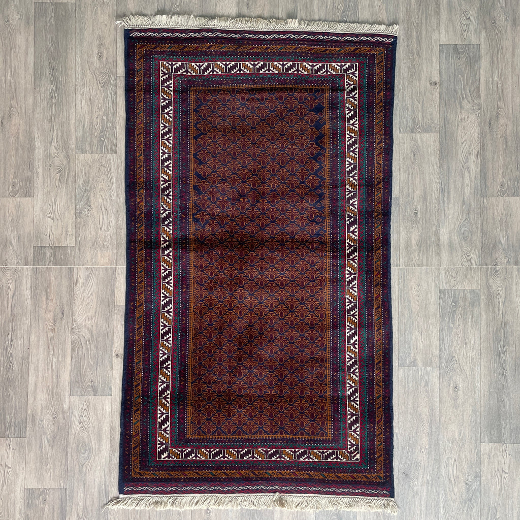Old Fine Afghan Baluch Rug c. 1980