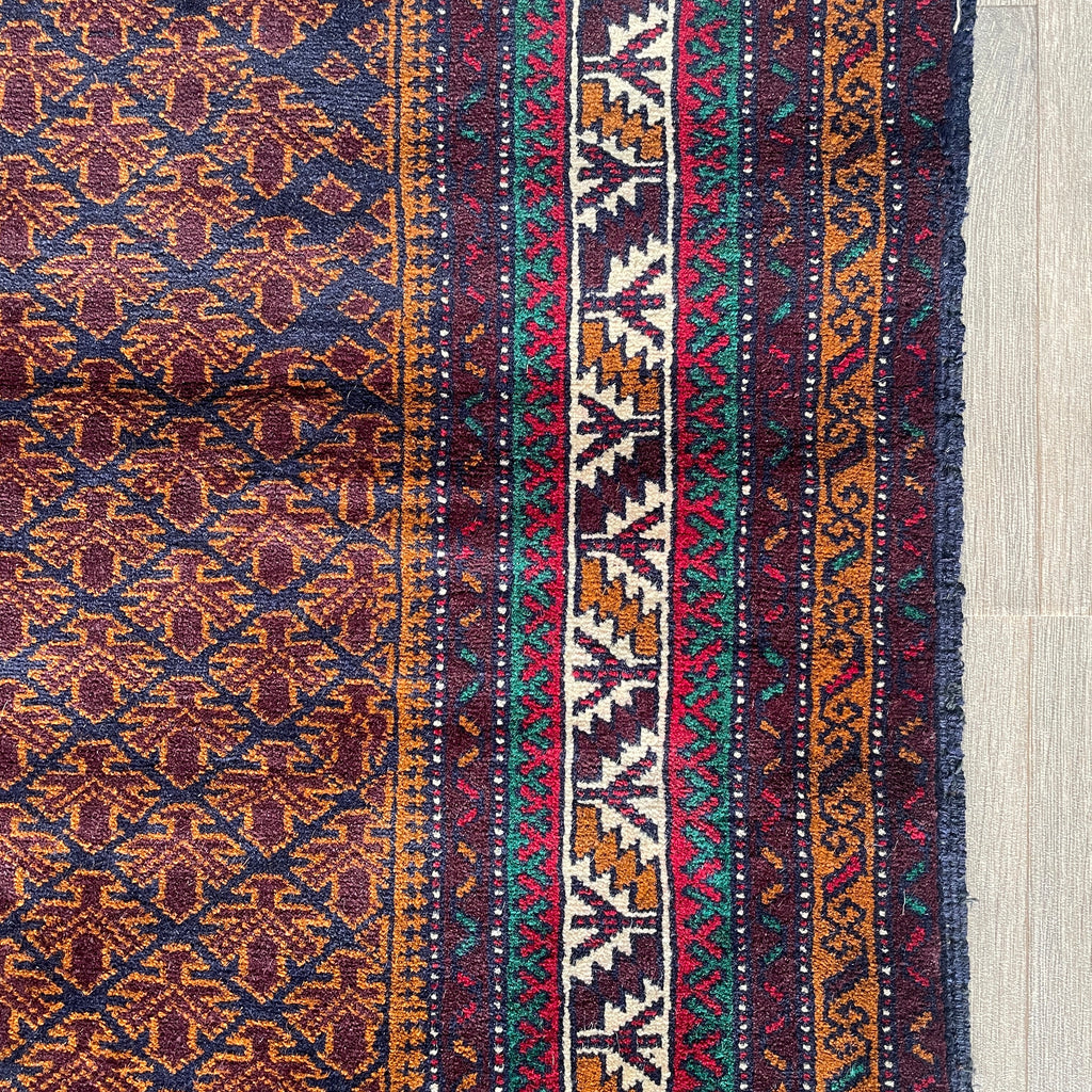Old Fine Afghan Baluch Rug c. 1980