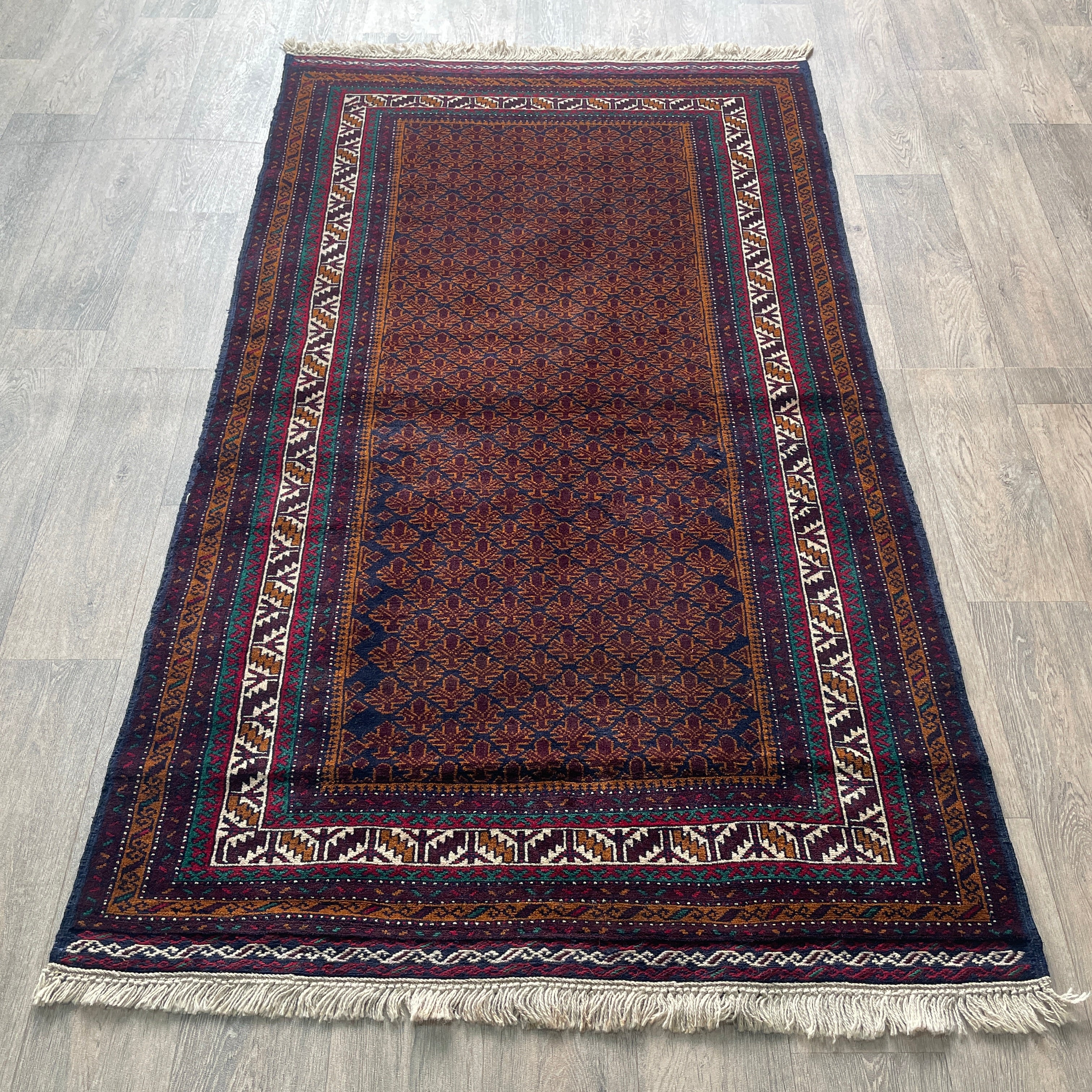 Old Fine Afghan Baluch Rug c. 1980