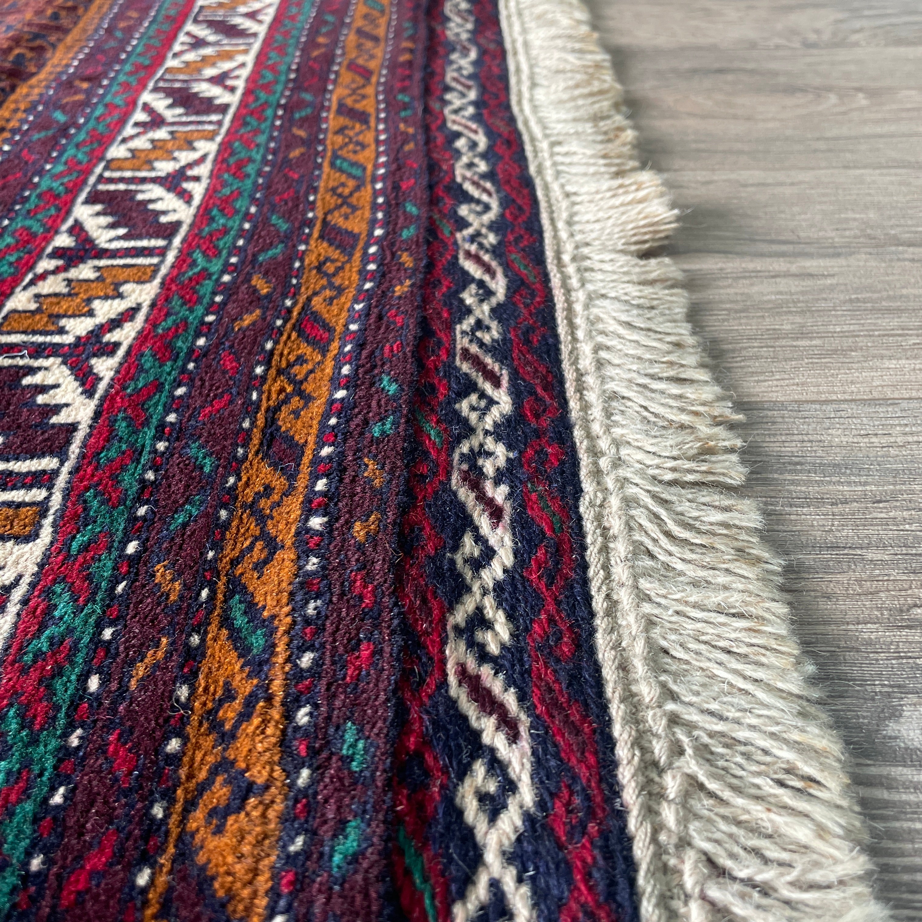 Old Fine Afghan Baluch Rug c. 1980