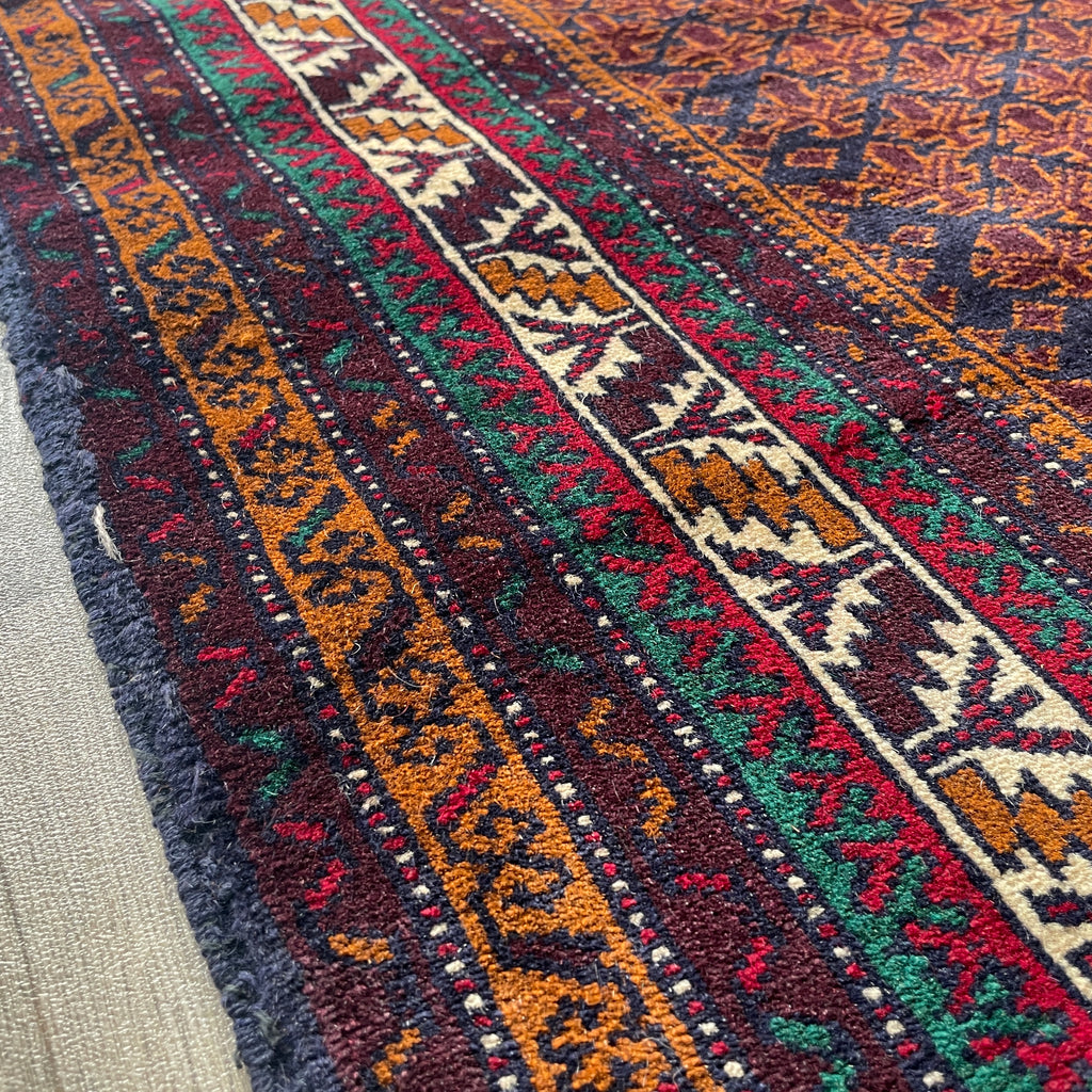 Old Fine Afghan Baluch Rug c. 1980