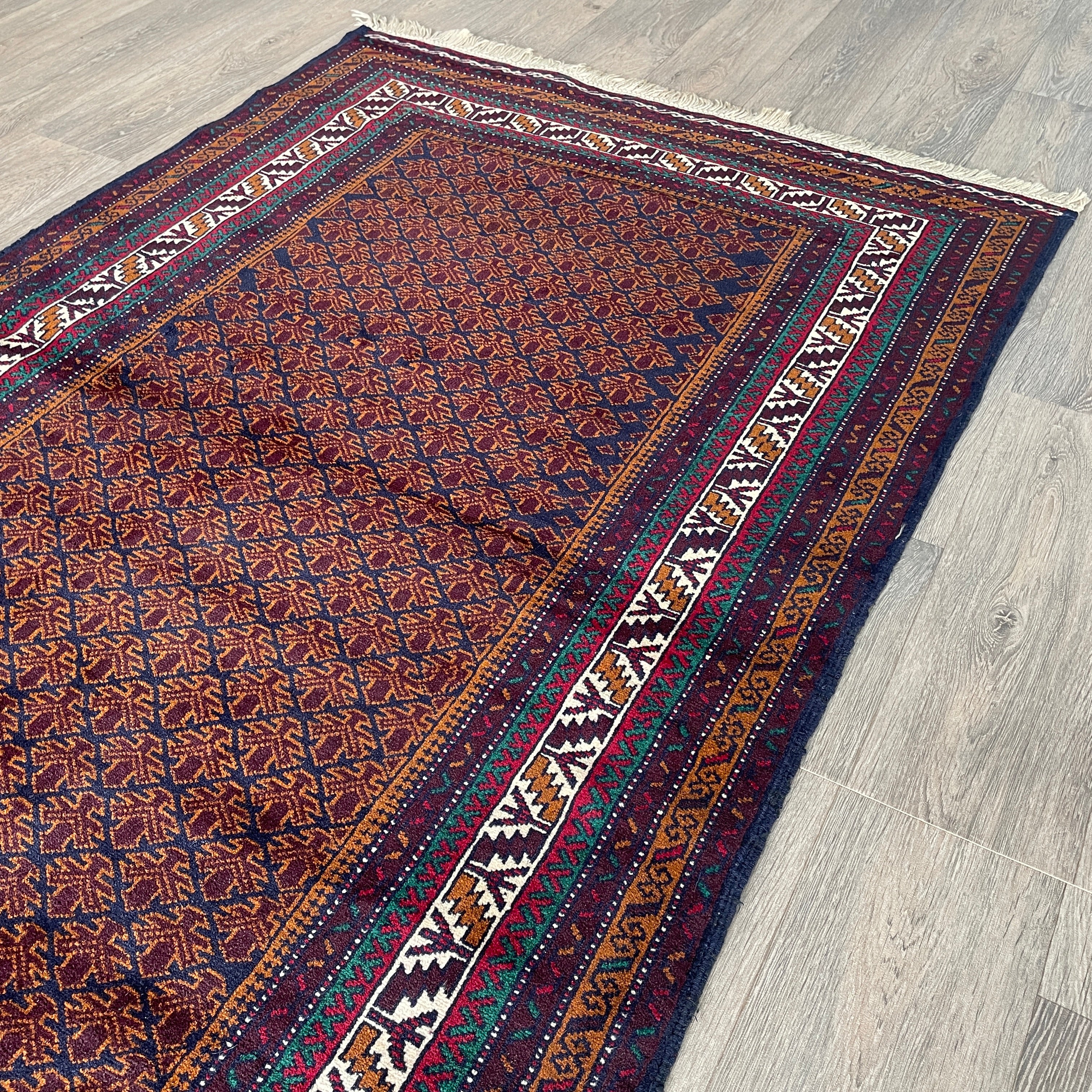 Old Fine Afghan Baluch Rug c. 1980
