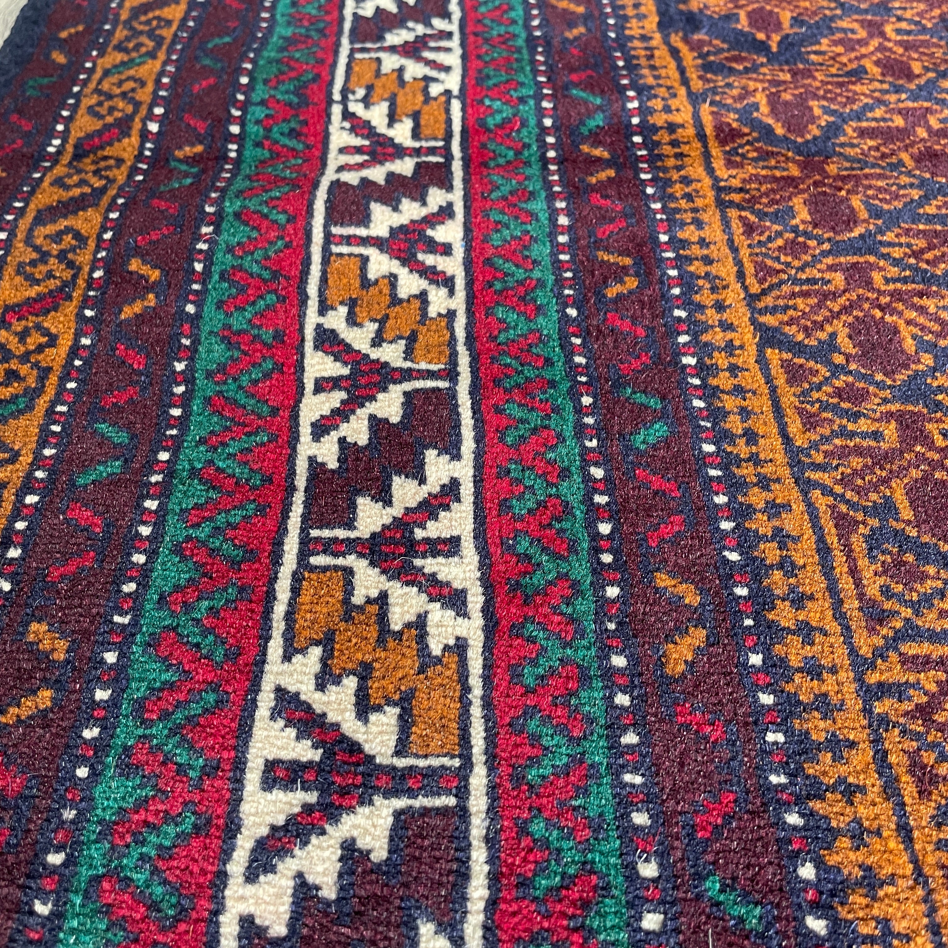 Old Fine Afghan Baluch Rug c. 1980