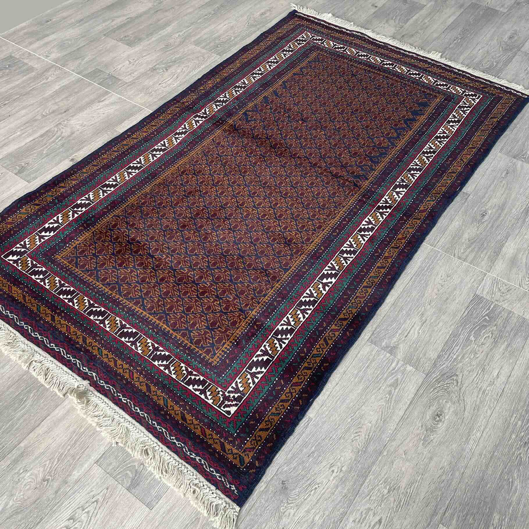 Old Fine Afghan Baluch Rug c. 1980