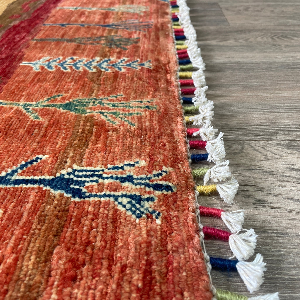 Afghan Fine Gabbeh Rug 'Village Scene'