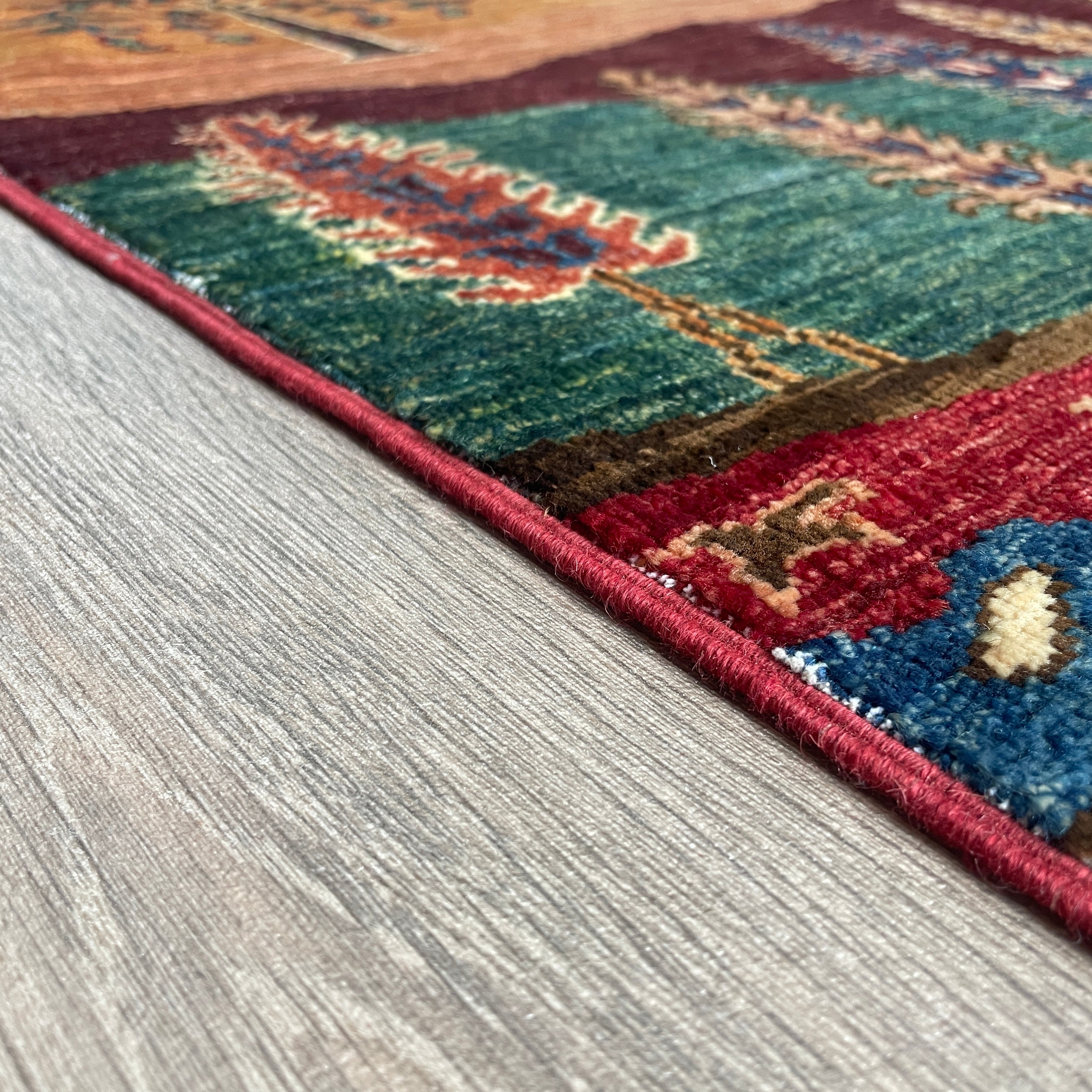 Afghan Fine Gabbeh Rug 'Village Scene'