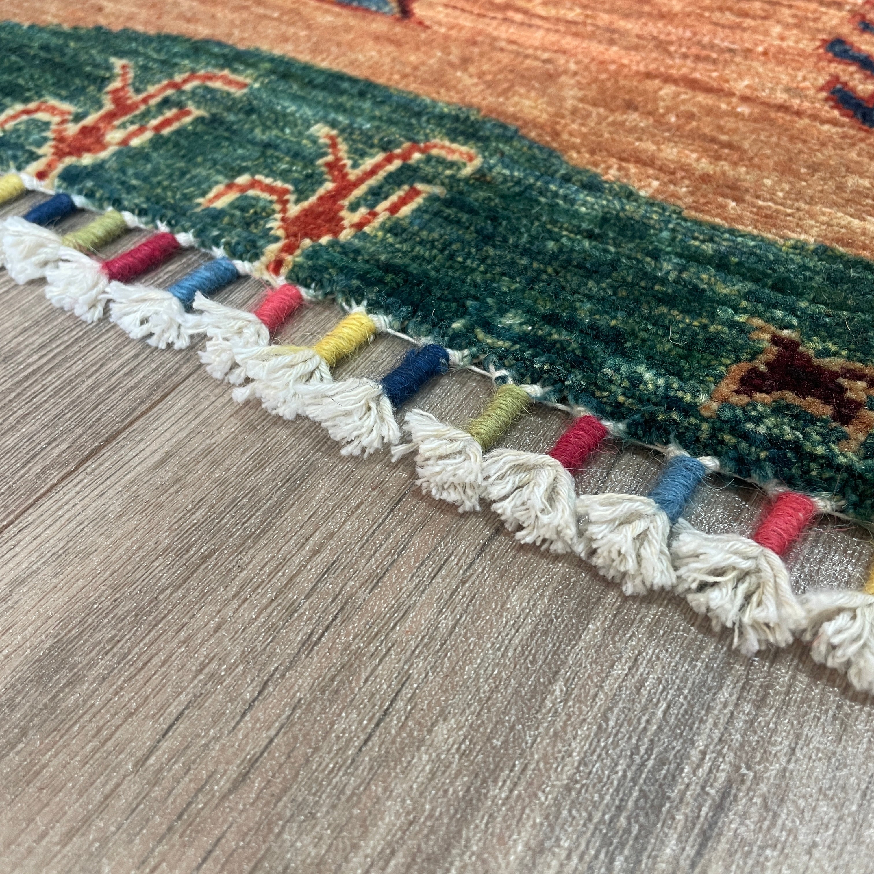 Afghan Fine Gabbeh Rug 'Village Scene'