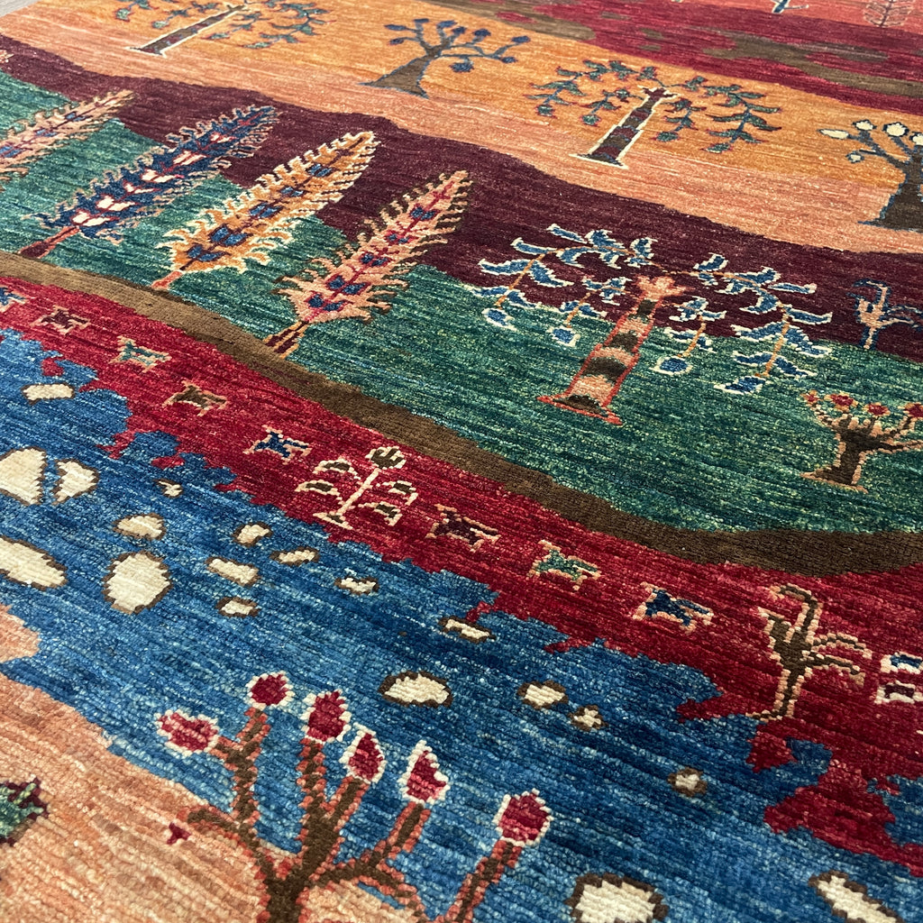 Afghan Fine Gabbeh Rug 'Village Scene'