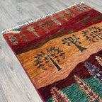 Afghan Fine Gabbeh Rug 'Village Scene'