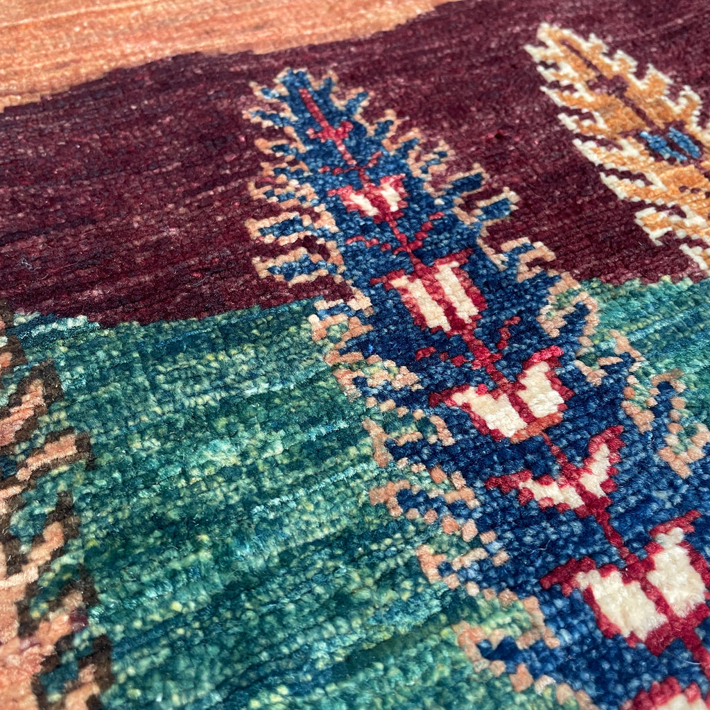 Afghan Fine Gabbeh Rug 'Village Scene'