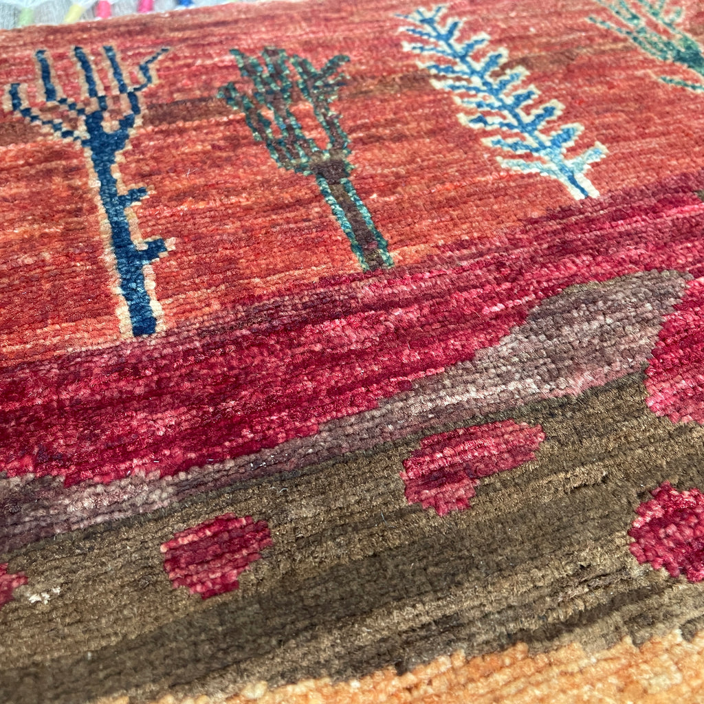 Afghan Fine Gabbeh Rug 'Village Scene'