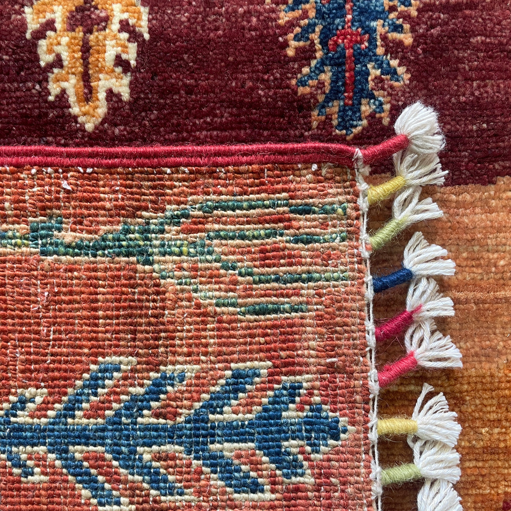 Afghan Fine Gabbeh Rug 'Village Scene'