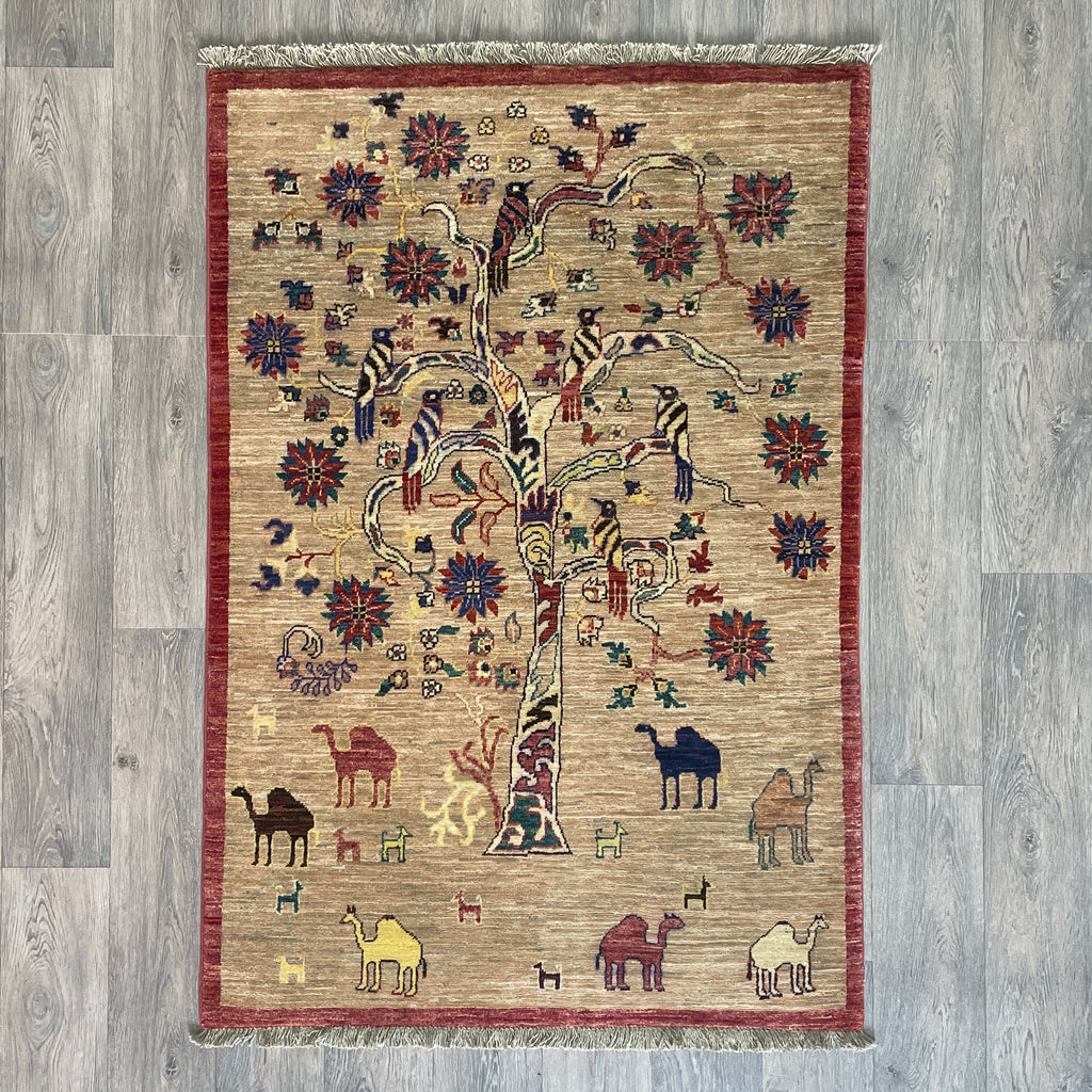 Afghan Fine Gabbeh Rug 'Tree of Life'