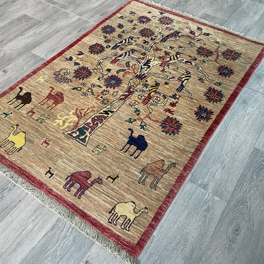 Afghan Fine Gabbeh Rug 'Tree of Life'