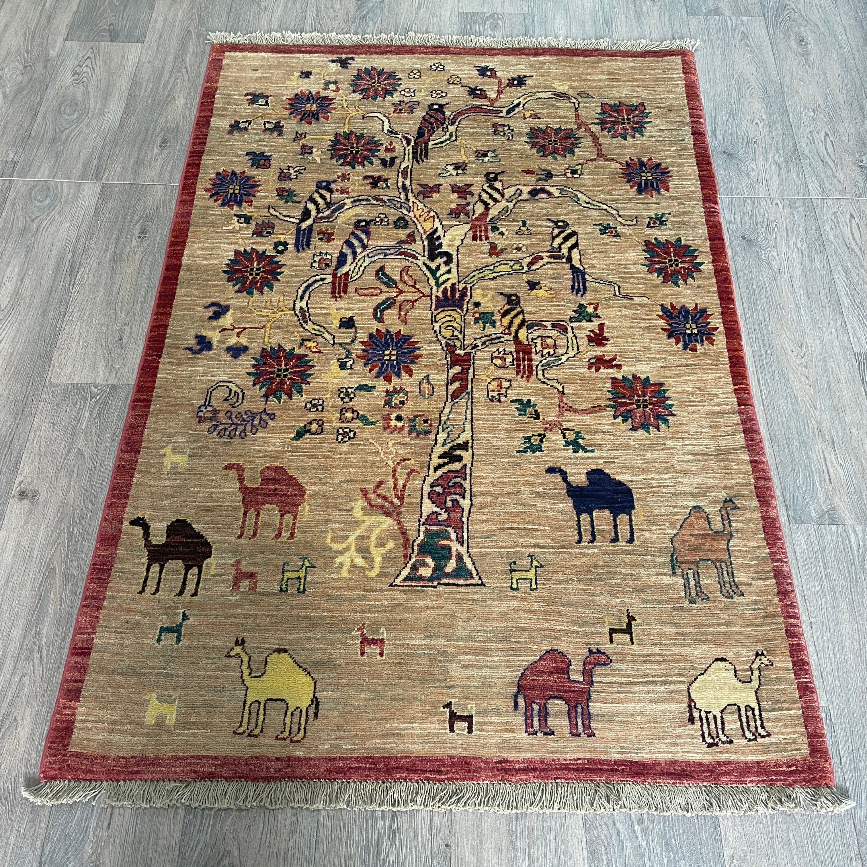 Afghan Fine Gabbeh Rug 'Tree of Life'