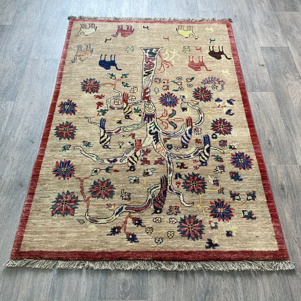 Afghan Fine Gabbeh Rug 'Tree of Life'