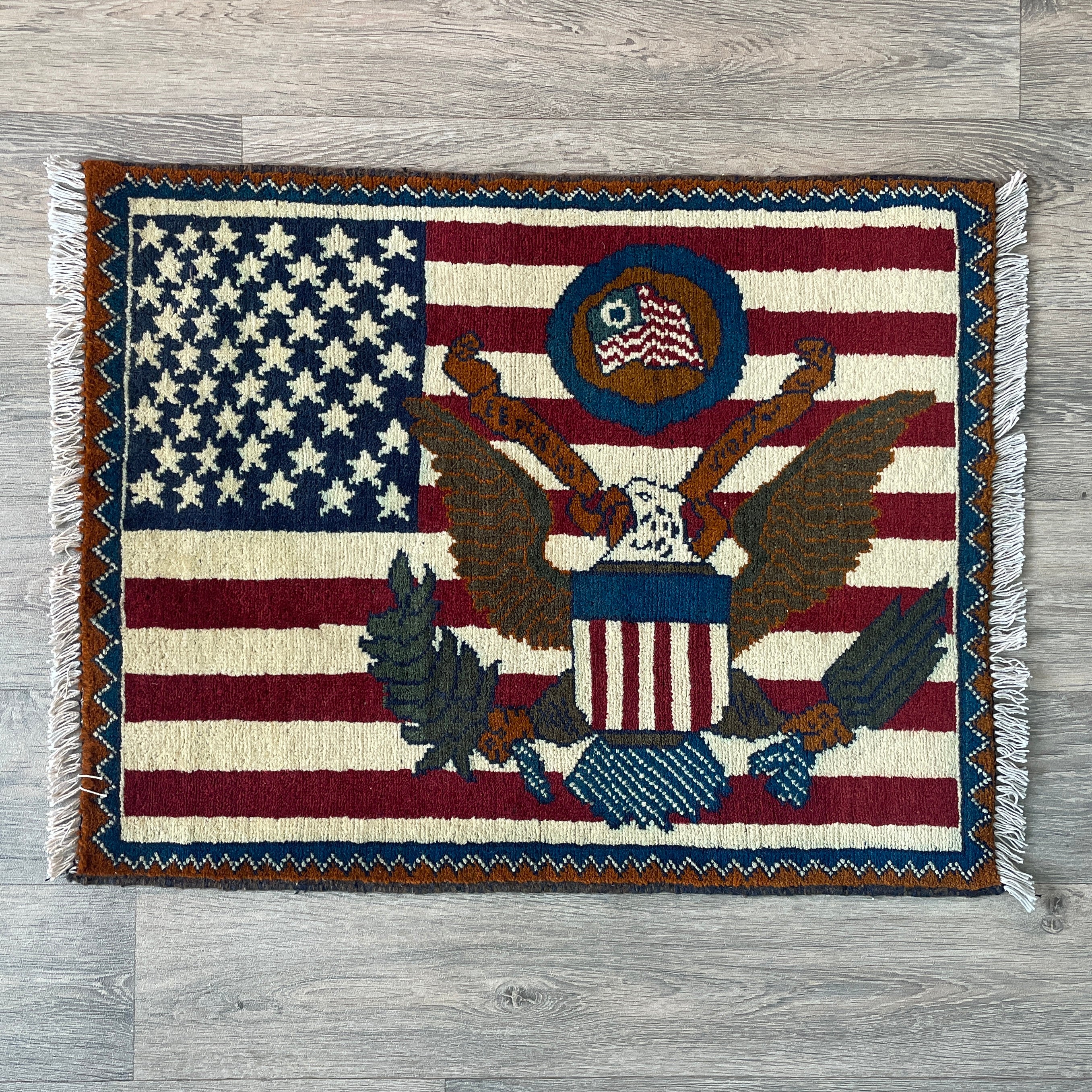 Afghan US War Rug 'The Great Seal'