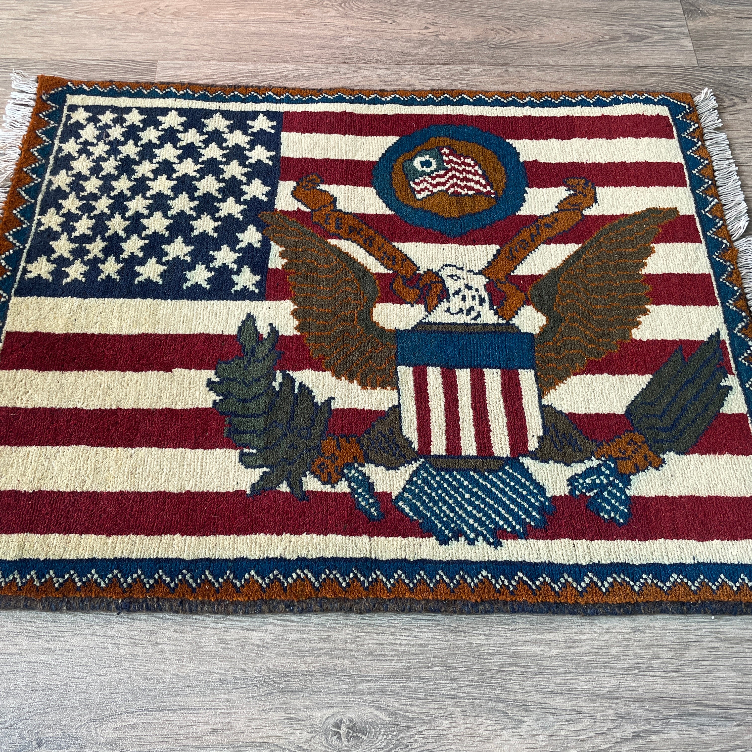 Afghan US War Rug 'The Great Seal'