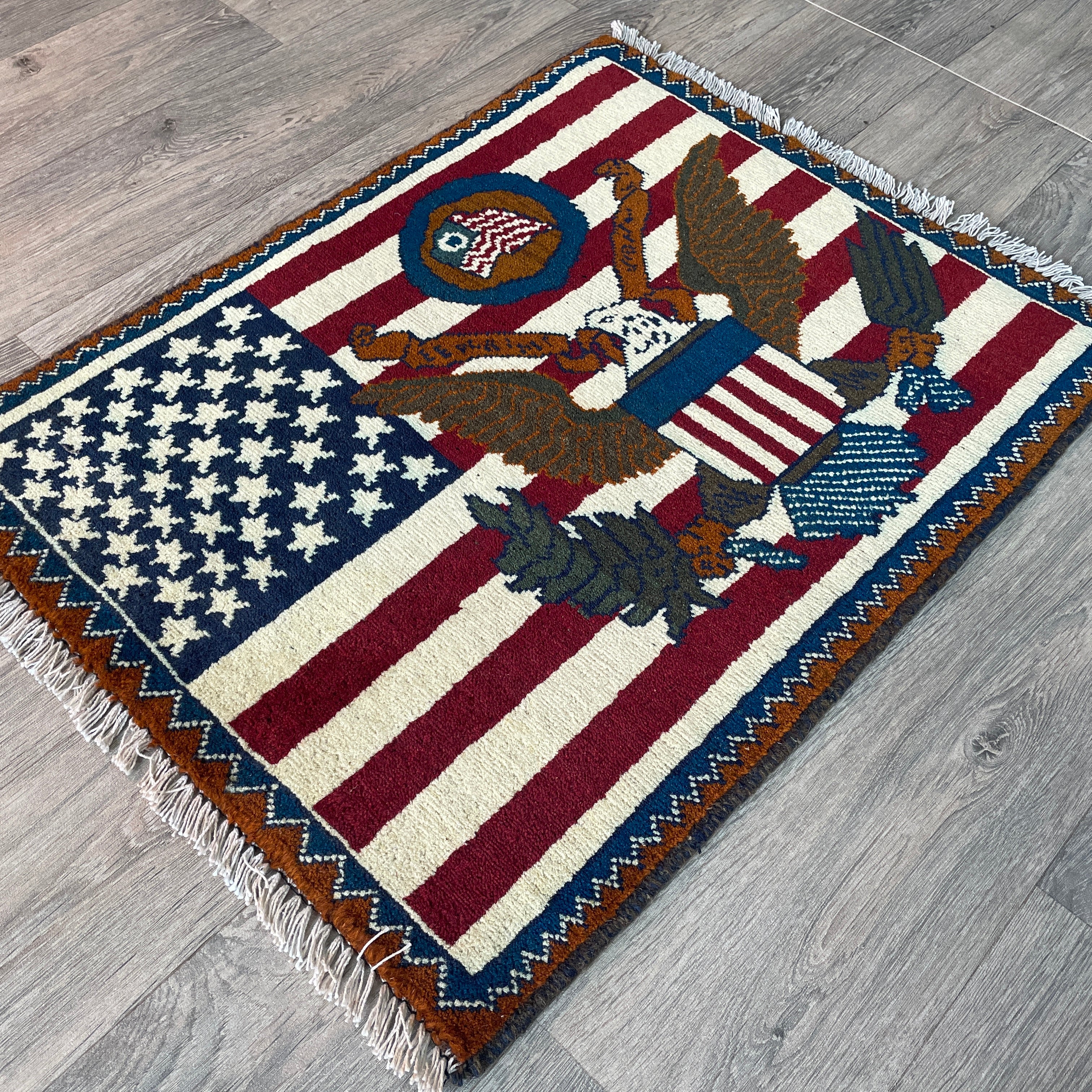 Afghan US War Rug 'The Great Seal'