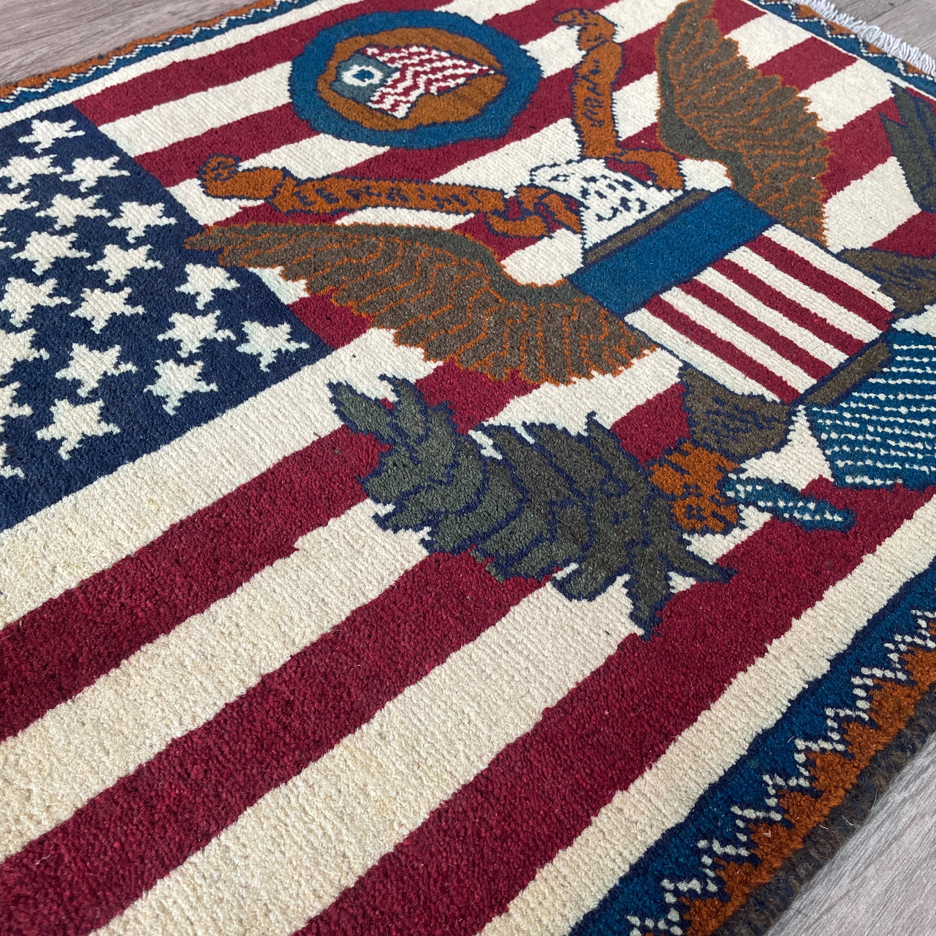 Afghan US War Rug 'The Great Seal'