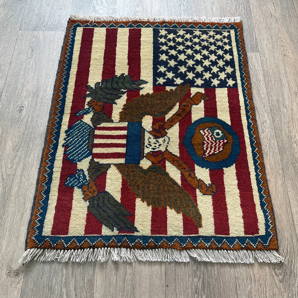 Afghan US War Rug 'The Great Seal'