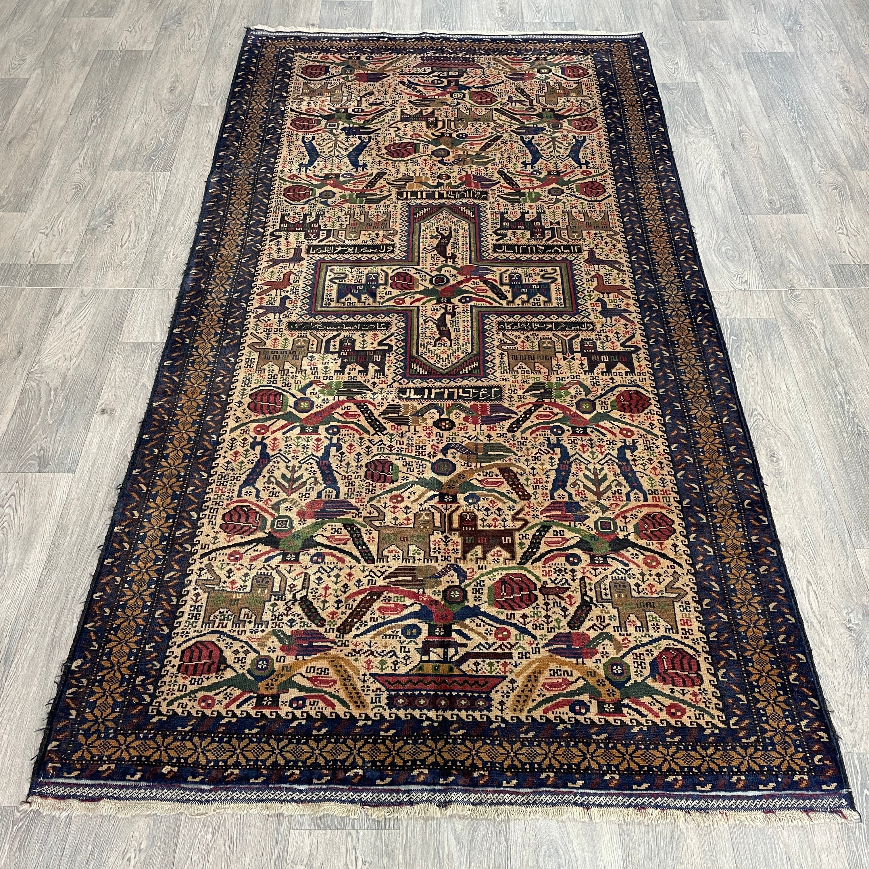 Old Persian Gabbeh Rug c. 1980