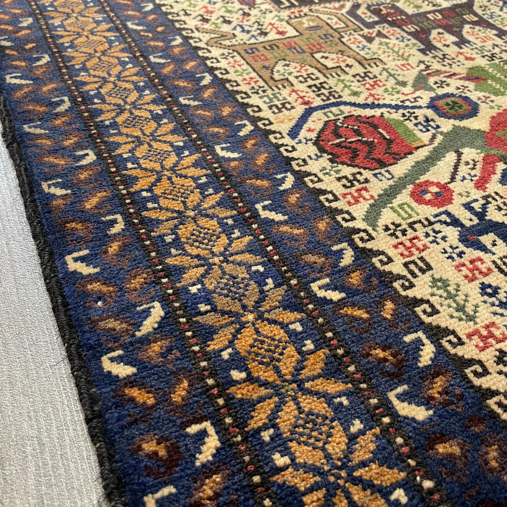 Old Persian Gabbeh Rug c. 1980